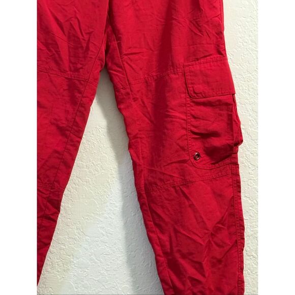 Red Cargo Pants Ninth Hall  Size  11 Parachute Large Pockets NEW - Picture 2 of 4